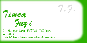 timea fuzi business card